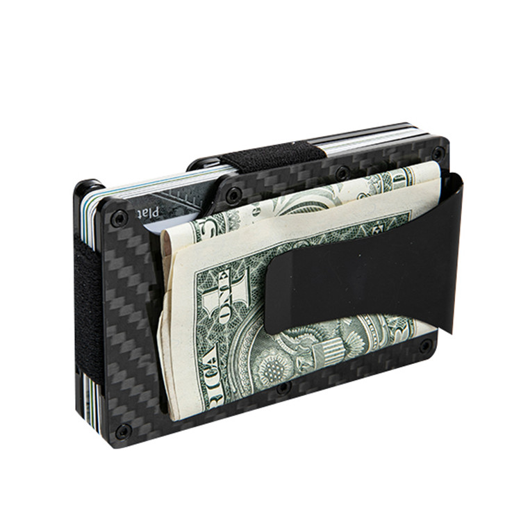 Carbon Fiber aftagelig Money Clip tegnebog